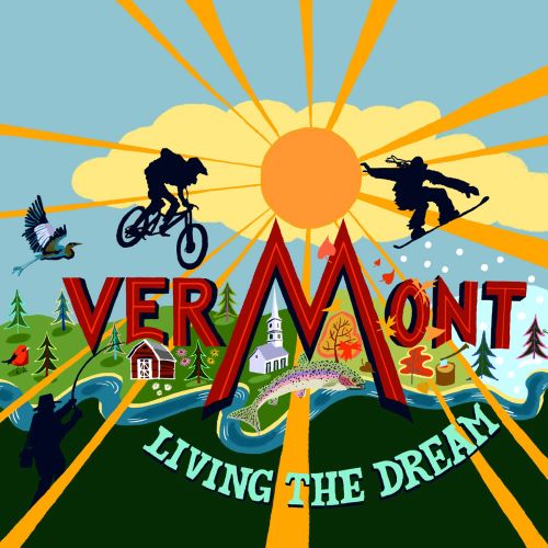 Lettering art of vermont living the dream 