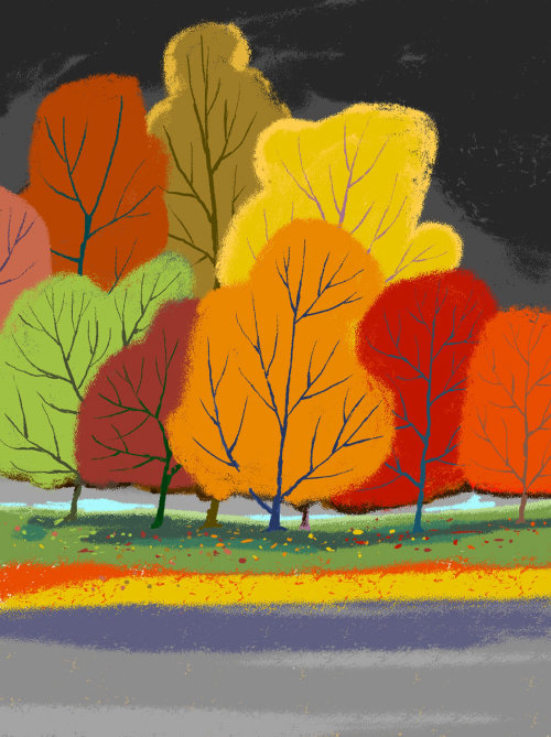 Painting of Autumn Fall
