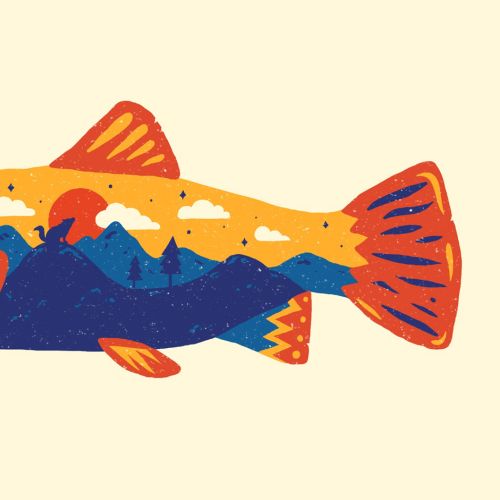 Nature graphic fish
