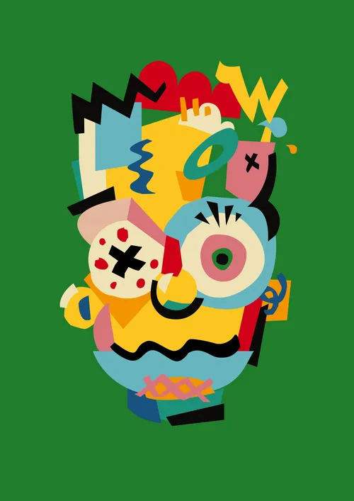 People Retro Graphic of face

