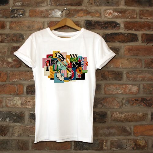 Graphic collage on tshirt
