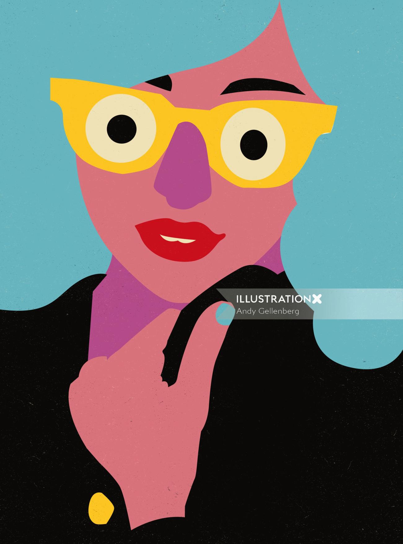 Vector illustration of woman face

