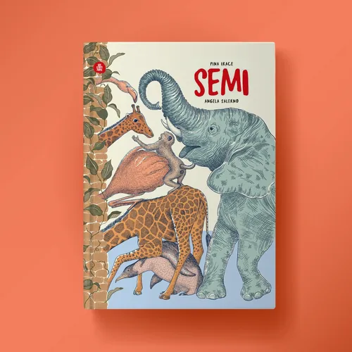Illustration d'Angela Salerno pour une couverture de livre pour enfants colorée avec des animaux