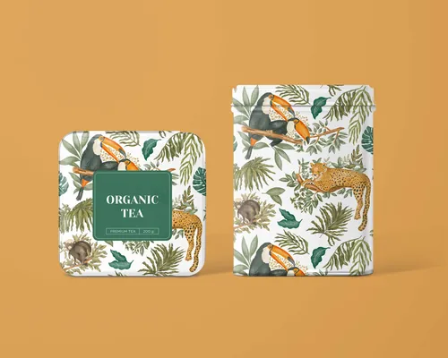 Organic tea packaging designed by Angela Salerno