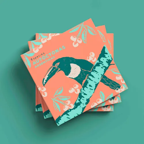 Livrets illustrés Especies Autóctonas avec un toucan par Angela Salerno