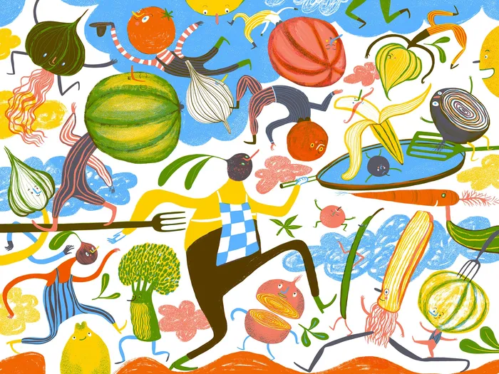 Illustrated Tribute to World Vegetarian Day