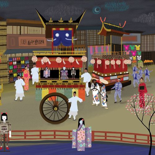 An illustration of Japan festival tradition