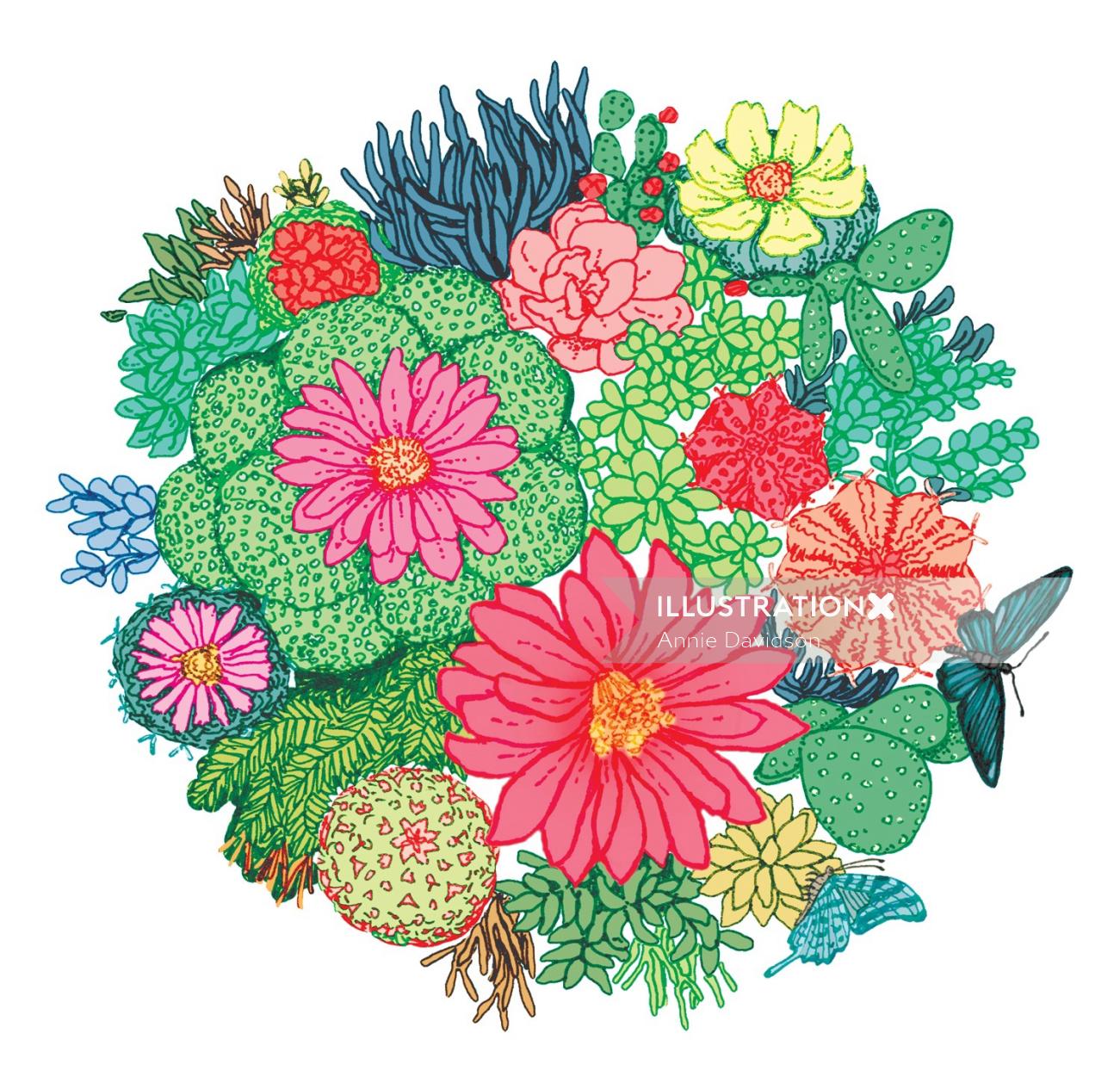 Illustration of Cactus plant