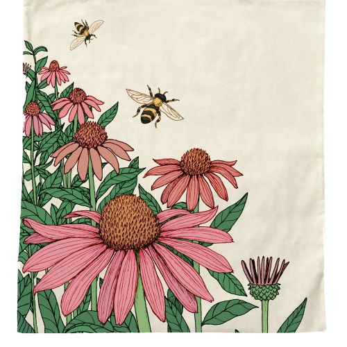 Botanic Gardens tote bag with cone flowers