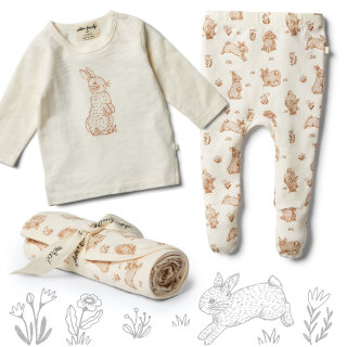 Design de estampa com tema animal para roupas infantis da Wilson &amp; Frenchy