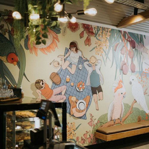 The Earnest Arthur Café's Wall Murals