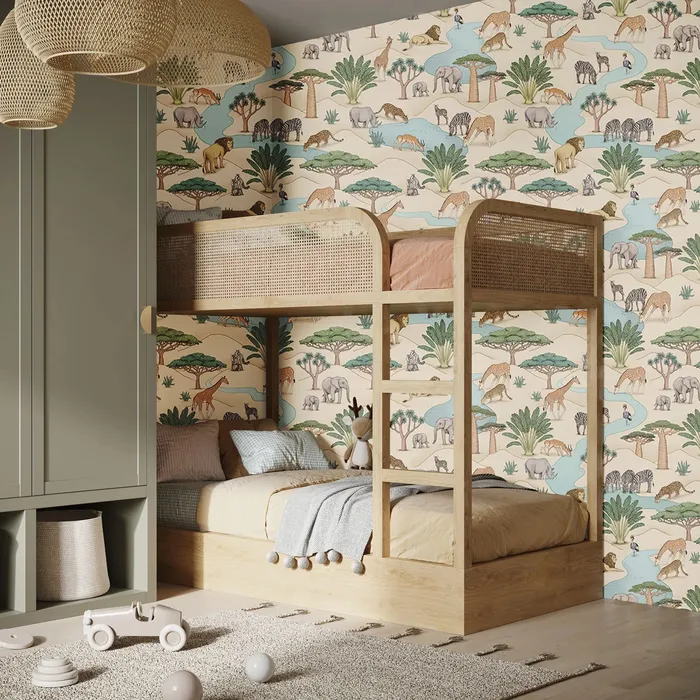 Wildlife wall décor pattern by Annie Davidson