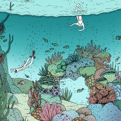 Deep sea diving artwork by Annie Davidson 