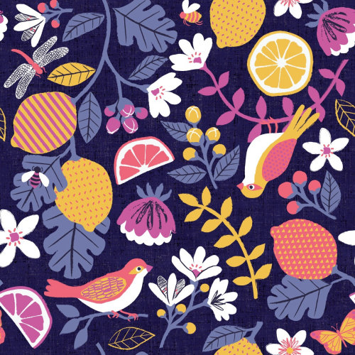 Graphical design of 'In Full Bloom' Repeat Pattern