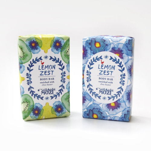 Lemon zest soap packing design by Annie Davidson