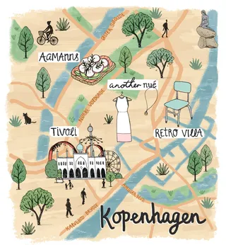 Kopenhagen map illustration