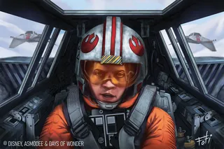 Star Wars Rebel pilot in cockpit by Anthony J Foti