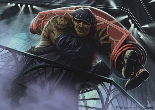 Crooked Custodian character in dramatic pose, Magic the Gathering artwork by Anthony J Foti