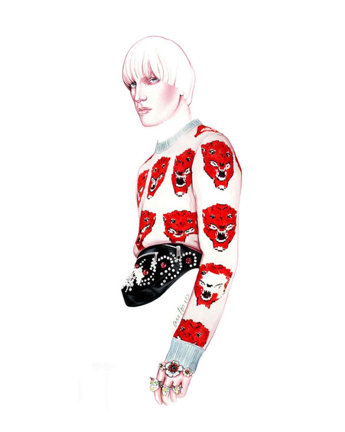 Fashion illustration of a man