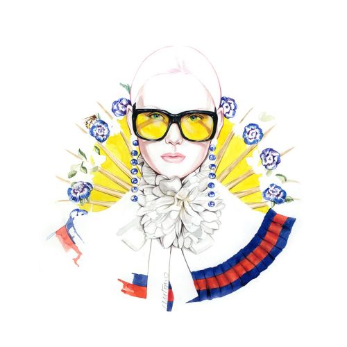 Woman Fashion Illustration For Gucci