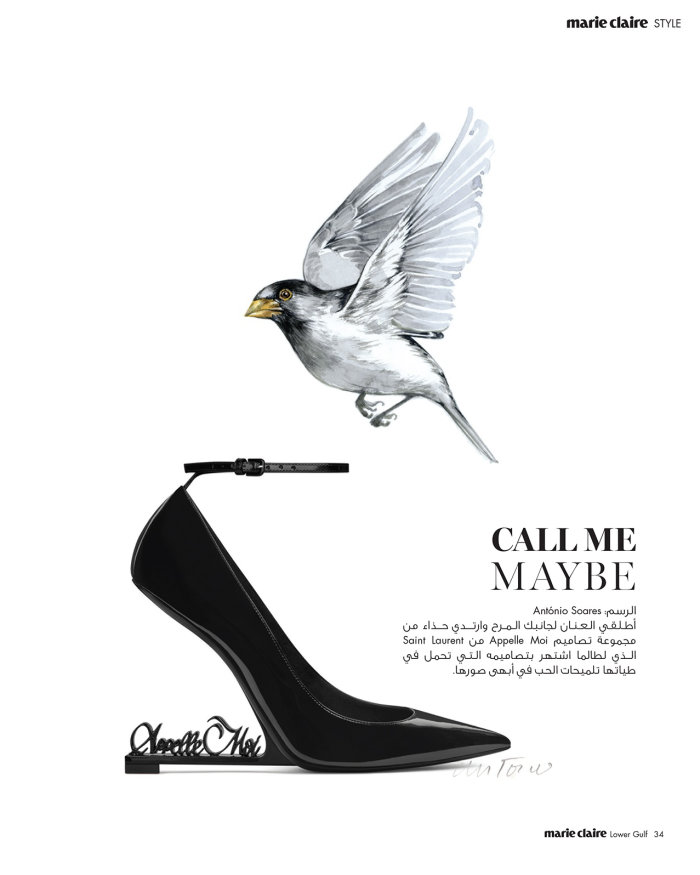 LLAME ME MAYBE &#39;Editorial para Saint Laurent Heels