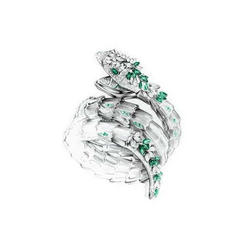 Jewellery illustration of snake ring with stones