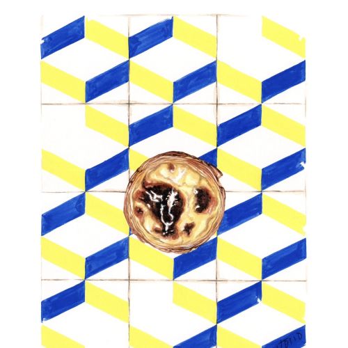 Geometric pattern with central pastry by Antonio Soares