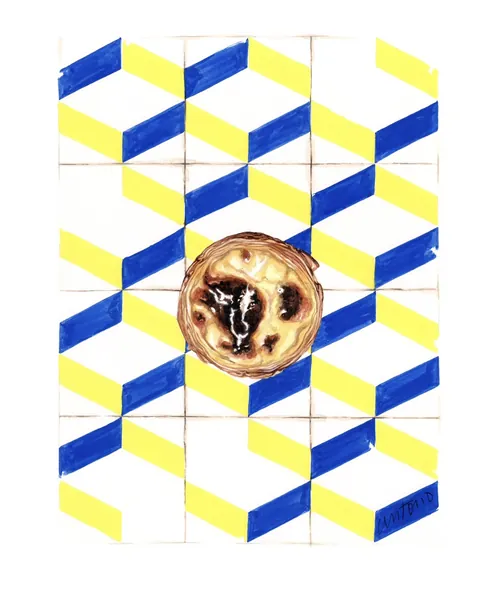 Geometric pattern with central pastry by Antonio Soares