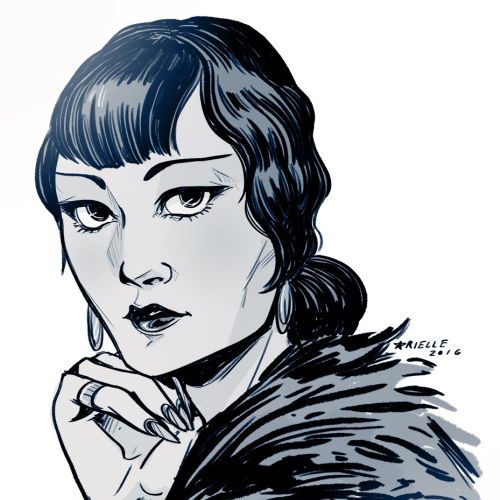 Portrait illustration of a lady