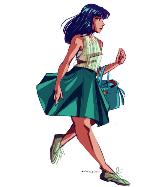 Illustration of a fashion girl