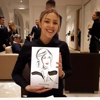 Beauty with line fashion drawing
