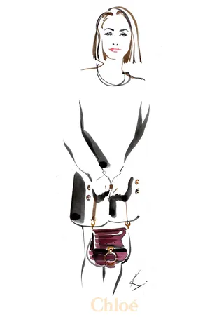 illustration of Chloe C-Bags@Selfridges
