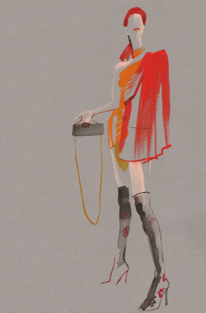 Live event drawing of Standing Model
