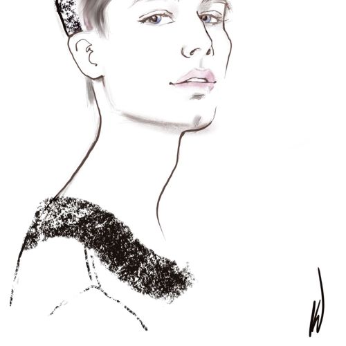 Katharine Asher Live Event Drawing 线条 Illustrator from UK