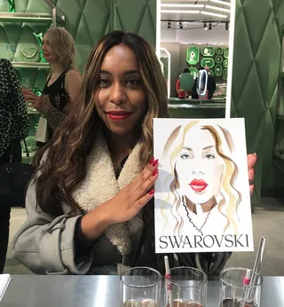 Live-drawn guest picture during luxury promotional event