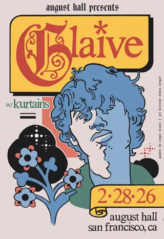 Glaive Hyperpop Concert Poster | Illustration by Augie Trautz