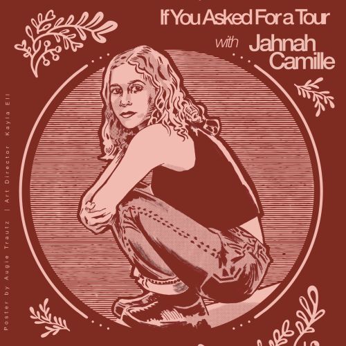 Poster of Blondshell with floral design and tour details by Augie Trautz