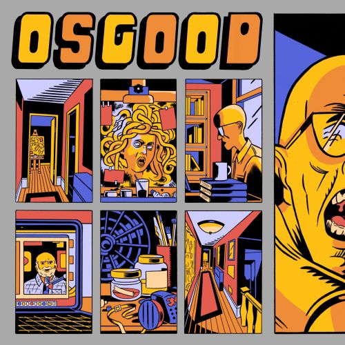 Horror comic concept with intense scenes and a screaming figure by Augie Trautz