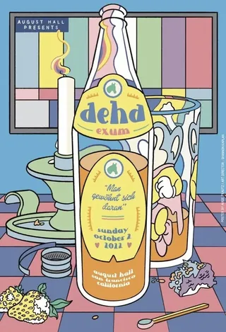 Dehd Indie Rock Band Concert Poster | Illustration by Augie Trautz