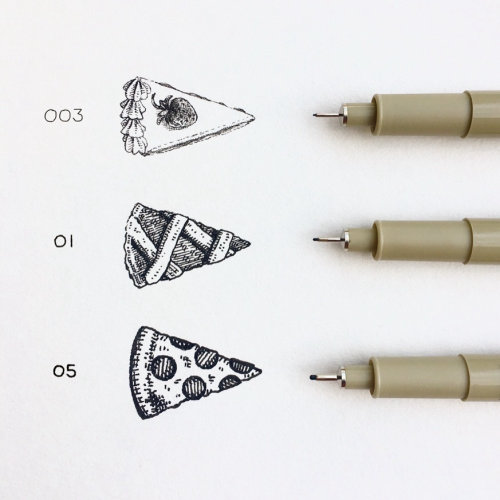 slice pick a pen & pie drawing