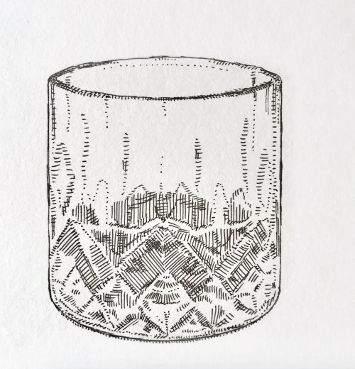 Dot work of glass cup