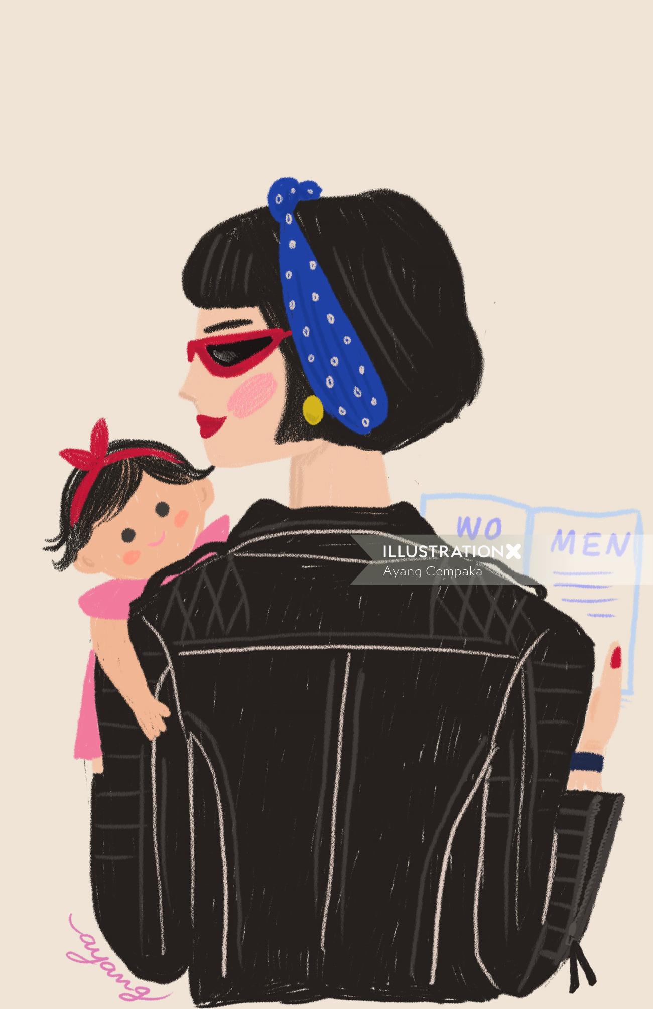 Lifestyle woman with baby

