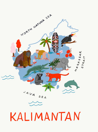 Mapas de Kalimantán
