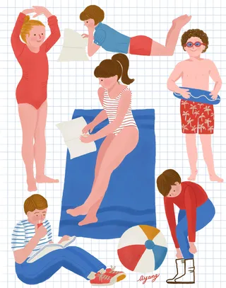 Vêtements de plage illustration pour enfants
