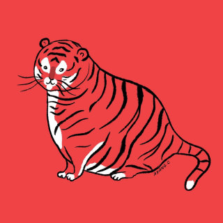 Dessin d'animal de dessin animé de tigre