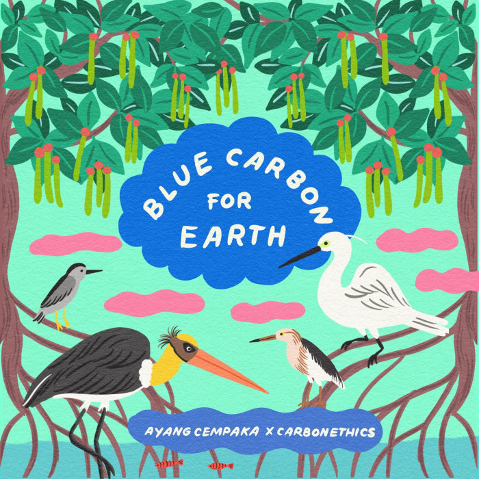 Illustration de la jaquette du livre &quot;Blue Carbon&quot;