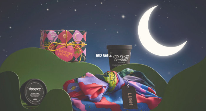 Illustration of Lush's Eid gift package