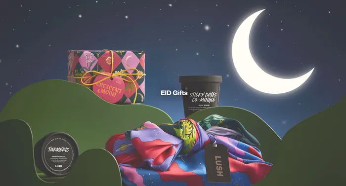 Illustration of Lush's Eid gift package