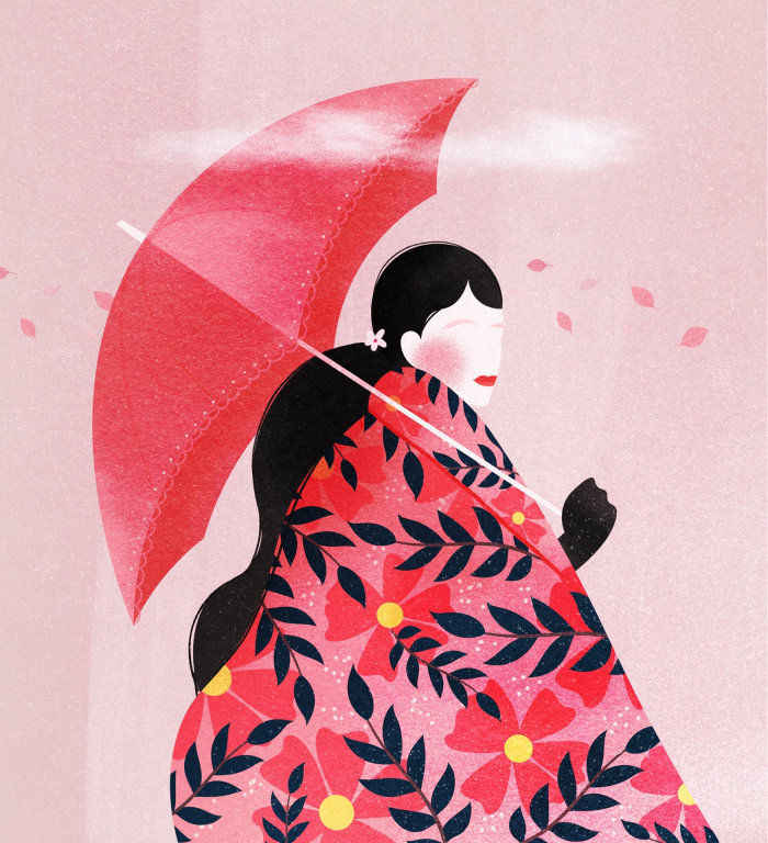 Fashion woman with umbrella