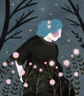 Fashion lady in a magic Forest